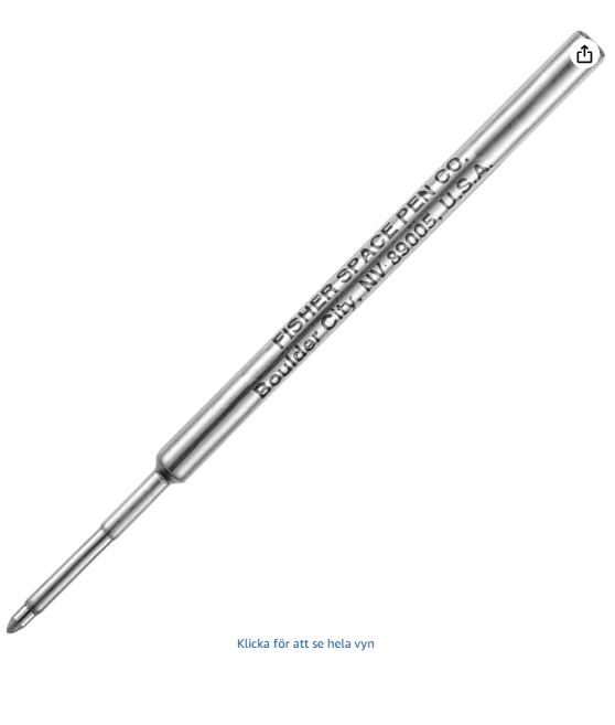 Patron Space Pen Blå bred spets | Trycksatt Patron