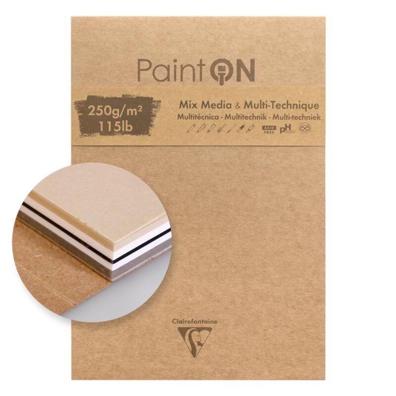 Clairefontaine Paint-On Blandat Papper 17,6x25cm