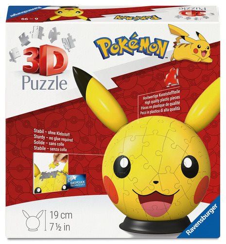 Pussel Pikachu With Ears 3D 72 Bitar