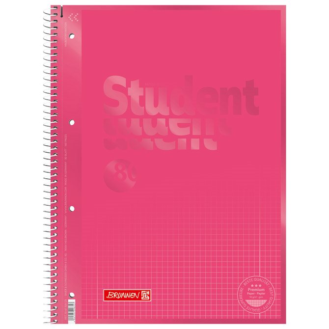 Kollegieblock A4 Rutat Rosa | Brunnen
