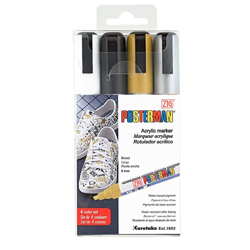Märkpenna ZIG Posterman PMA-50 6mm 4/etui