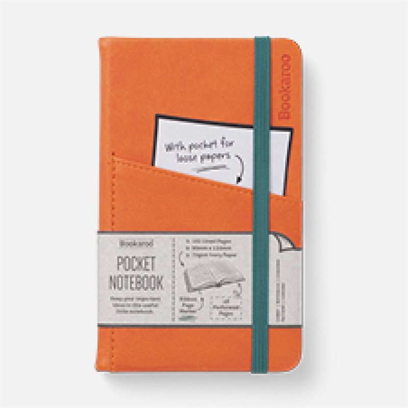 Bookaroo POCKET Notebook (A6) JOURNAL - ORANGE
