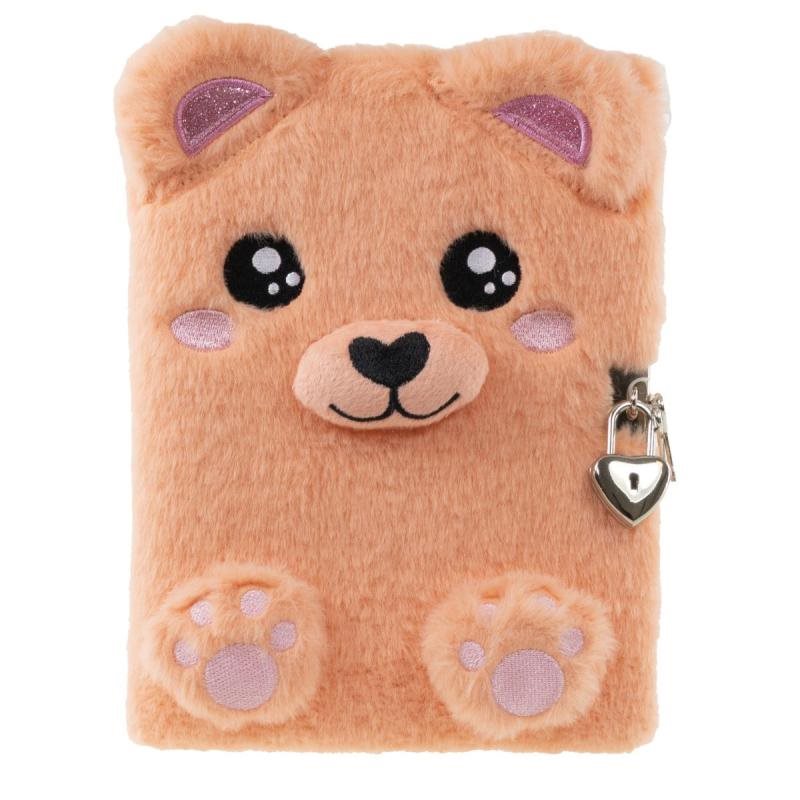 Dagbok Plush Teddy med Hänglås