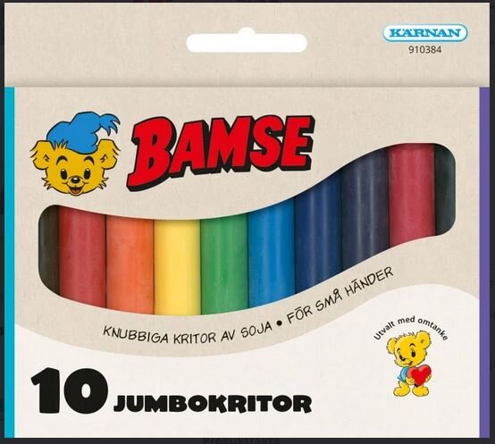 Kritor Bamse Jumbokritor 10pack