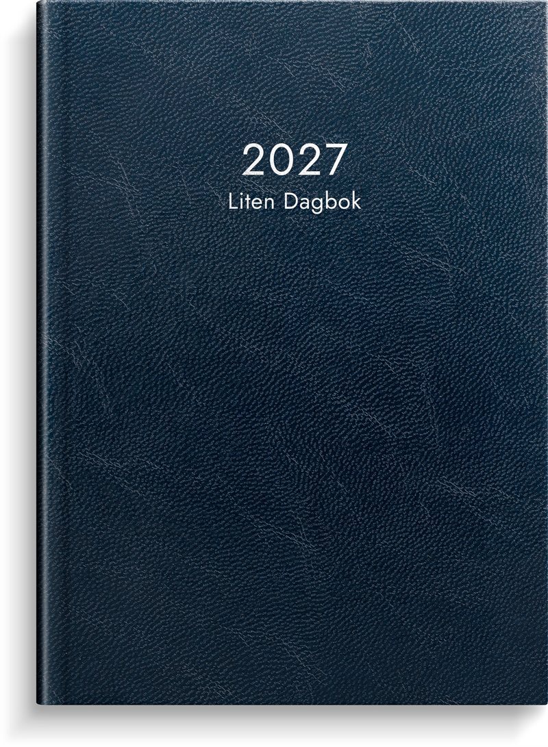 Liten Dagbok 2027 blått konstläder