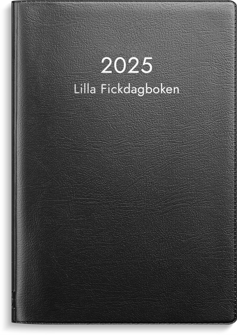 Kalender 2025 Lilla Fickdagboken svart plast