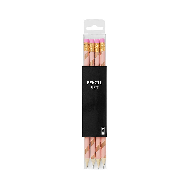 KOZO Pencils, 4-pack, DustPink