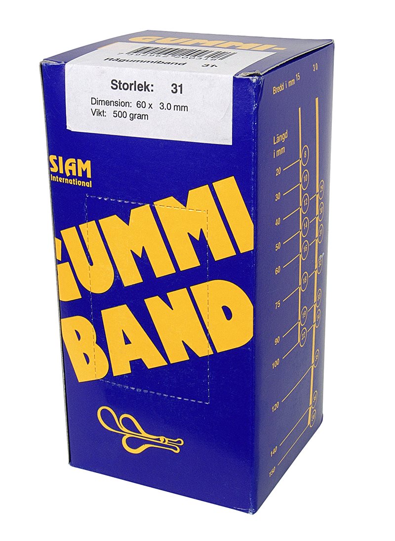 Gummiband nr. 31  60x3,0mm (500g)