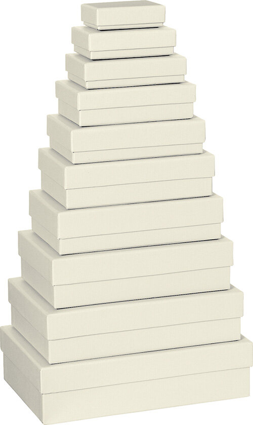 Presentlådor 10 pack, set, olika storlekar Ljus beige