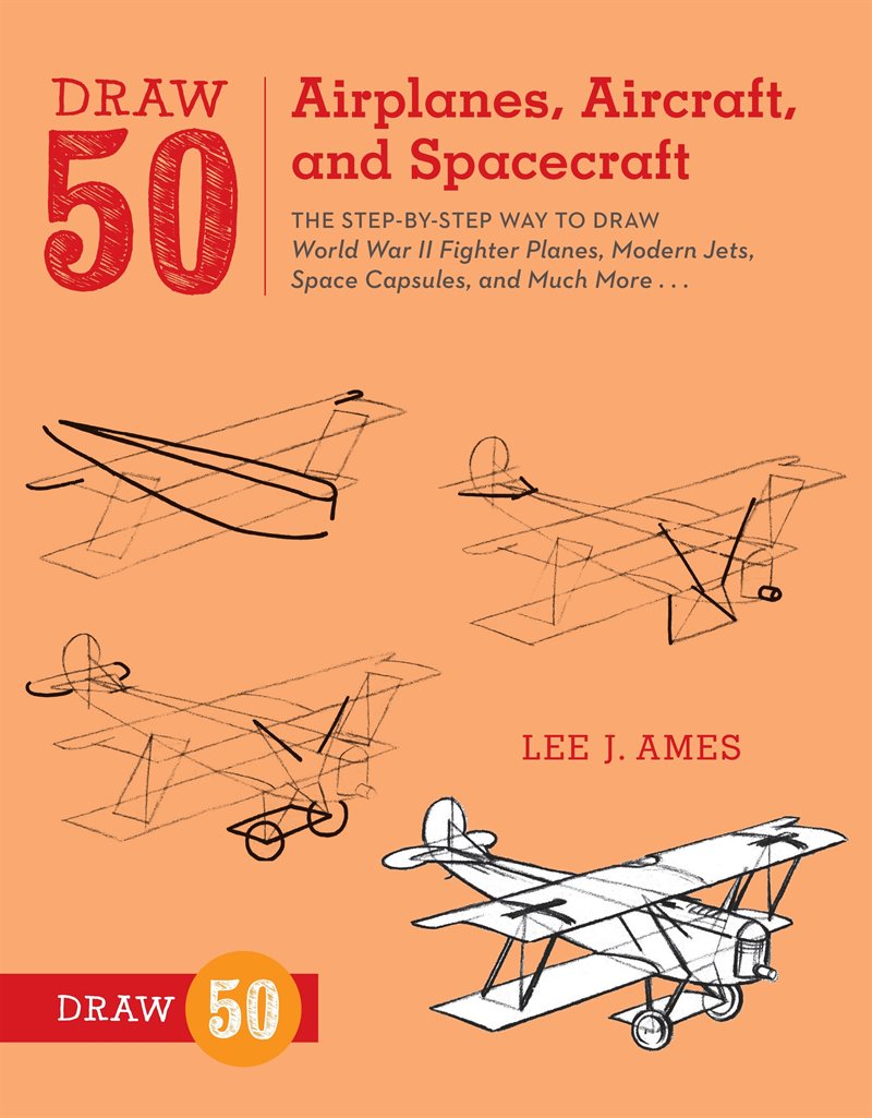 Draw 50 airplanes, aircraft, and spacecraft