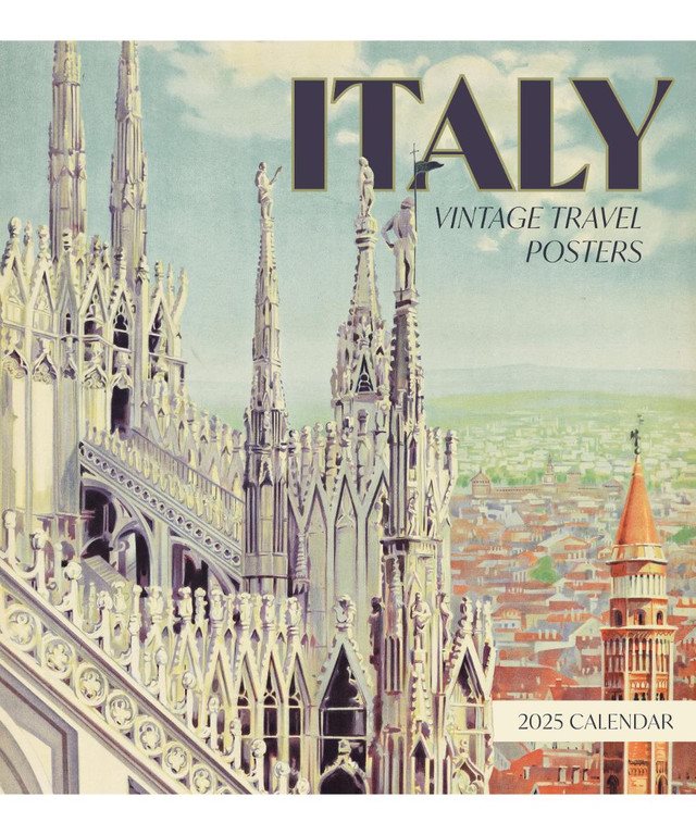 Italy: Vintage Travel Posters CAL25167: 2025 Wall Calendar