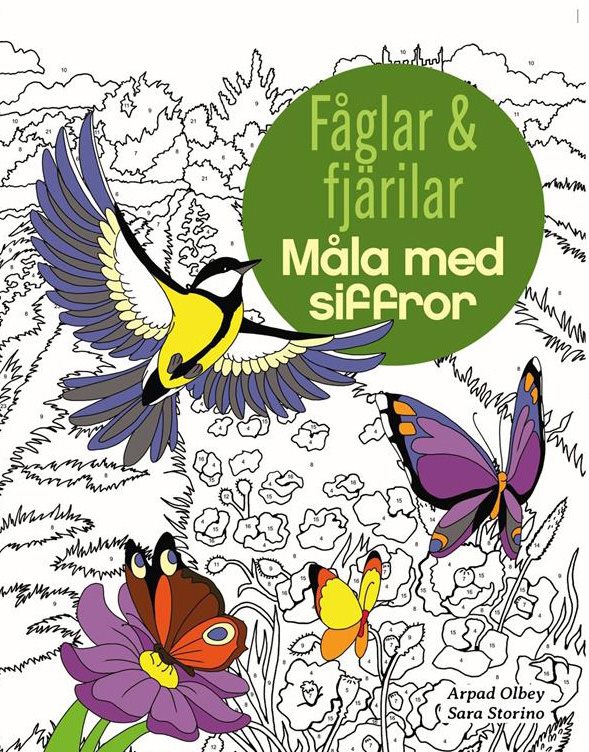 Fåglar och Fjärilar - Måla med siffror