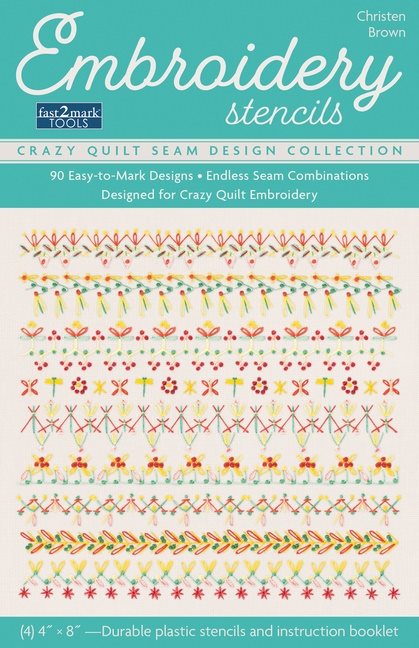 Embroidery Stencils, Crazy Quilt Seam Design Collection