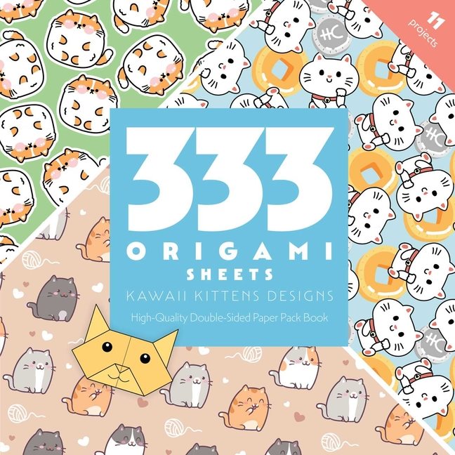 333 Origami Sheets Kawaii Kittens Designs