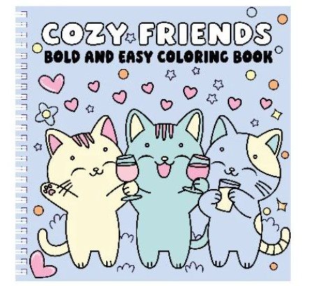 Cozy Friends Bold and Easy Coloring Book