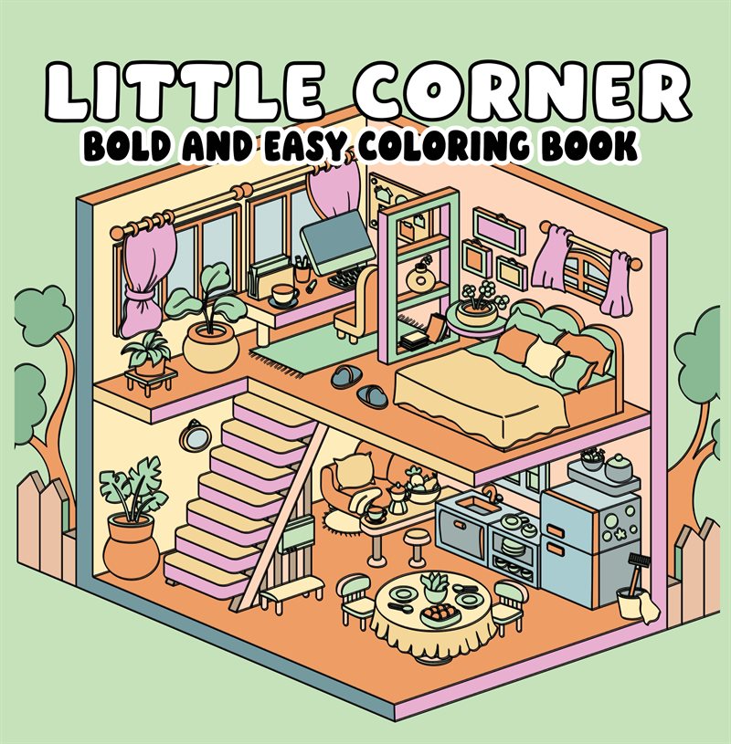 Little Corner Bold and Easy Coloring Book