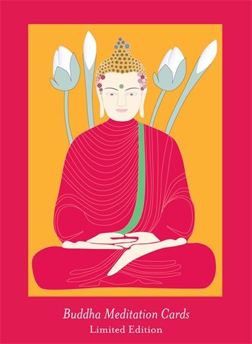 Buddha four lotuses cards