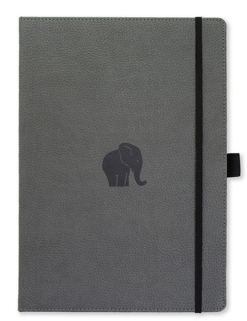 Dingbats* Wildlife A4+ Lined - Grey Elephant Notebook