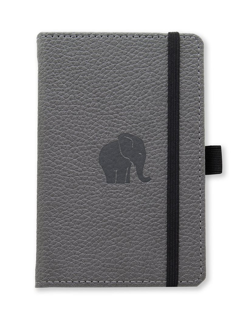 Dingbats* Wildlife A6 Pocket Lined - Grey Elephant Notebook