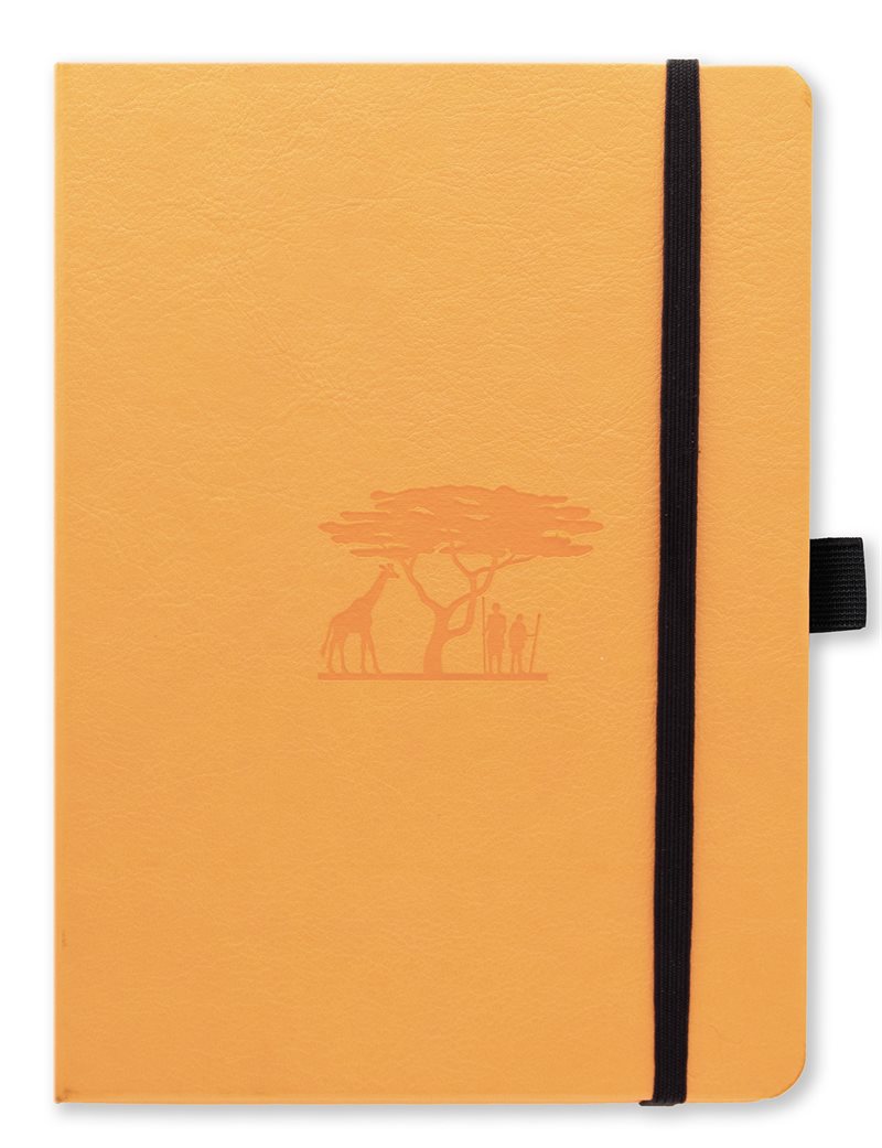 Dingbats* Earth A5+ Dotted - Tangerine Serengeti Notebook