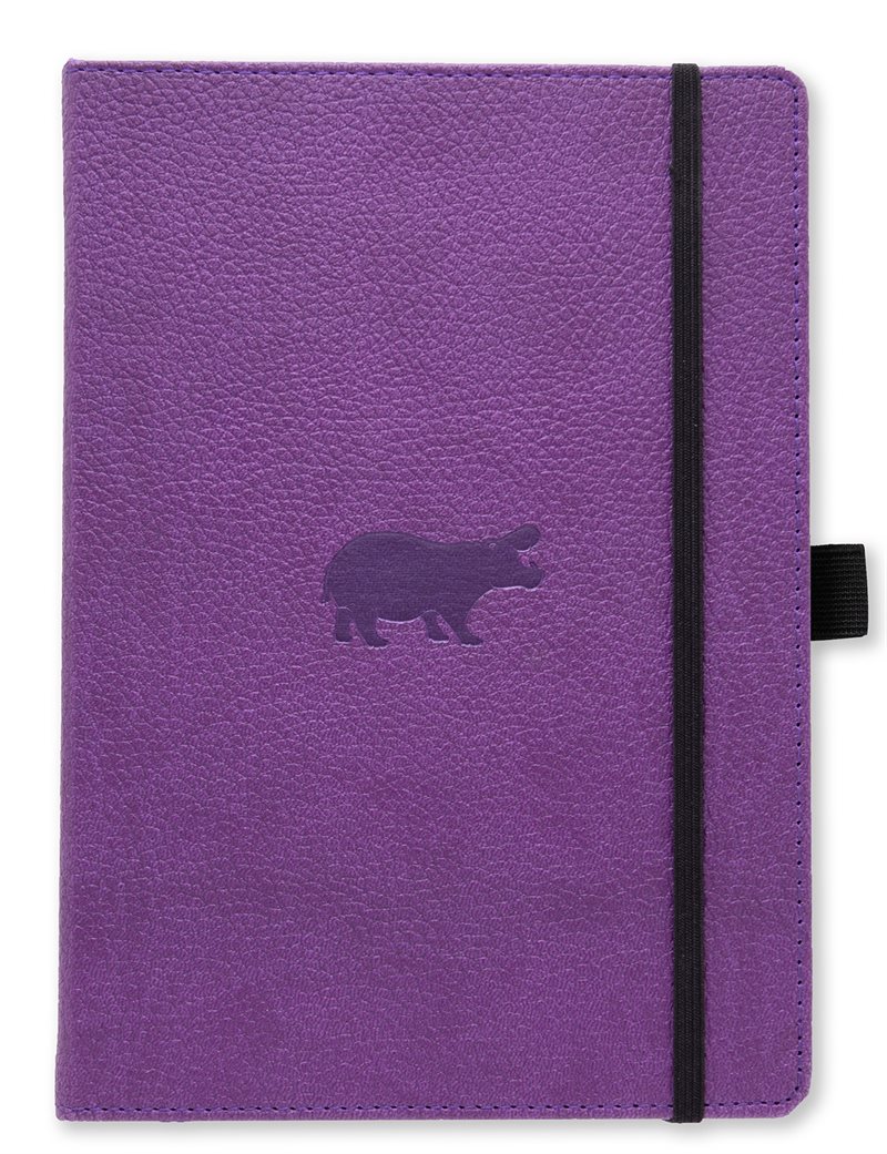 Dingbats* Wildlife A5+ Lined - Purple Hippo Notebook