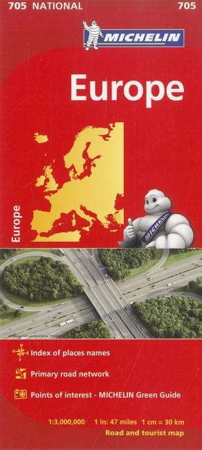 Europa Michelin 1:3milj, national map 705