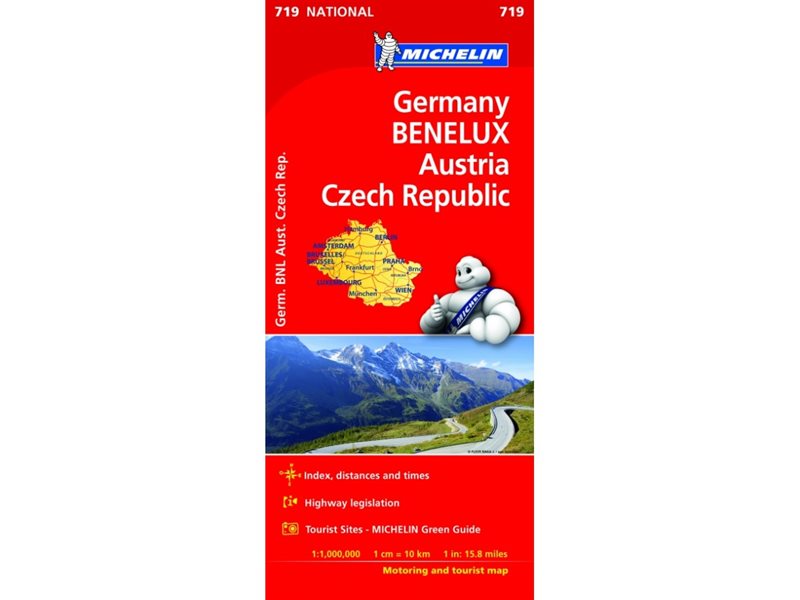 Tyskland Benelux Österrike 2017 Michelin 719 : 1:1milj
