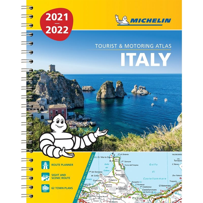 Italy 2021 / 2022 - Tourist and Motoring Atlas (A4-Spiral) - Tourist & Moto