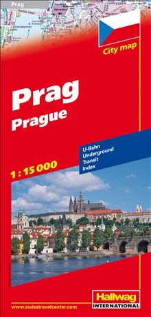 Prag Hallwag stadskarta : 1:15000
