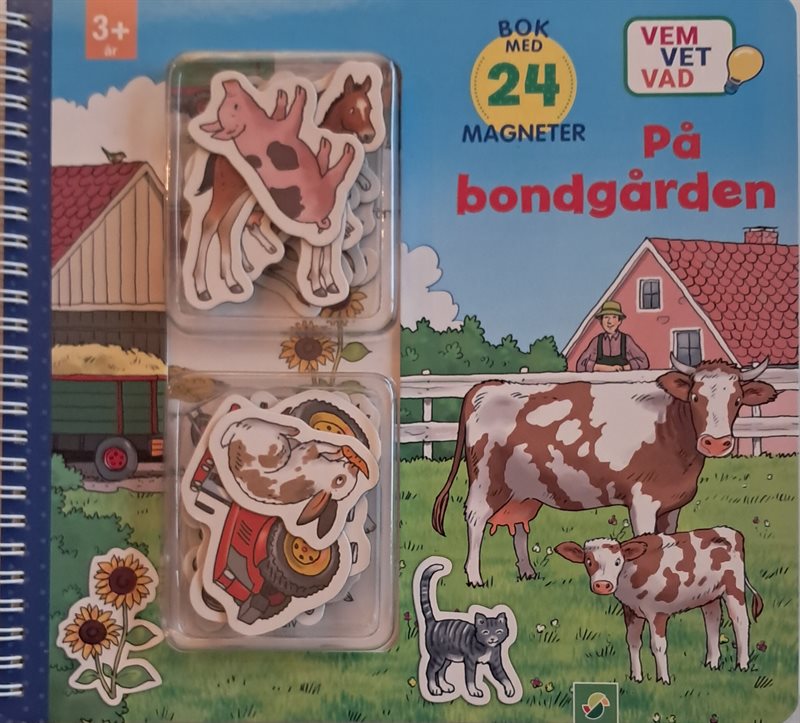 På Bondgården : Bok med 24 magneter