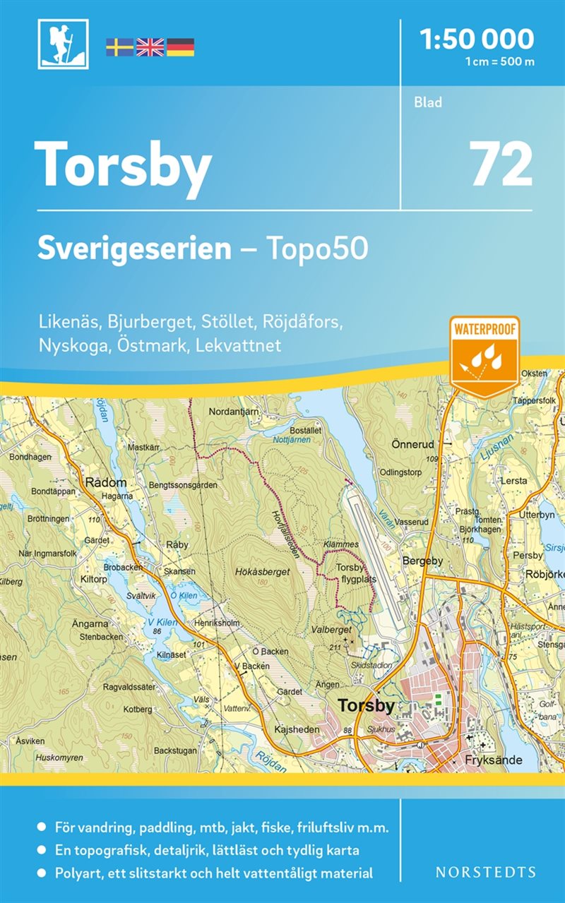 72 Torsby Sverigeserien Topo50 : Skala 1:50 000