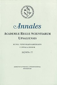 Kungl. Vetenskapssamhällets i Uppsala årsbok 20/1976-77