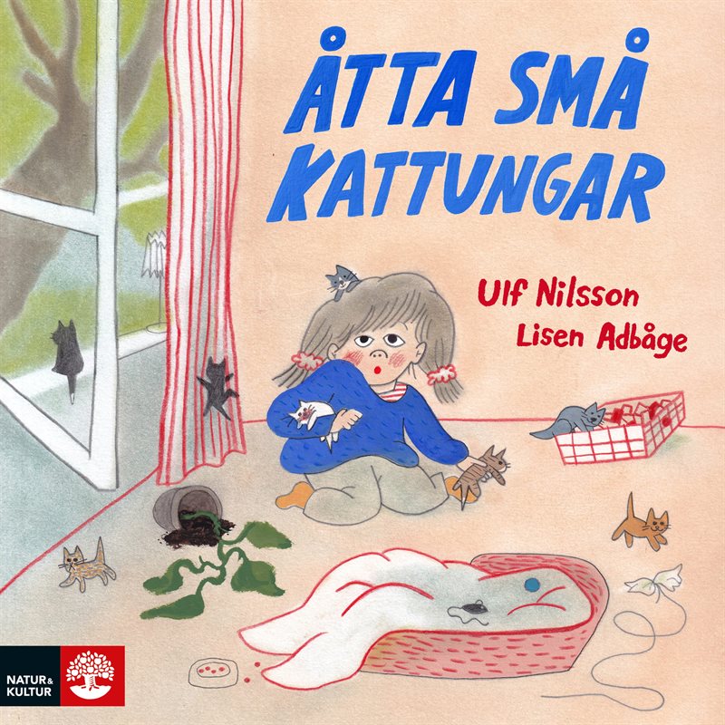 Åtta små kattungar