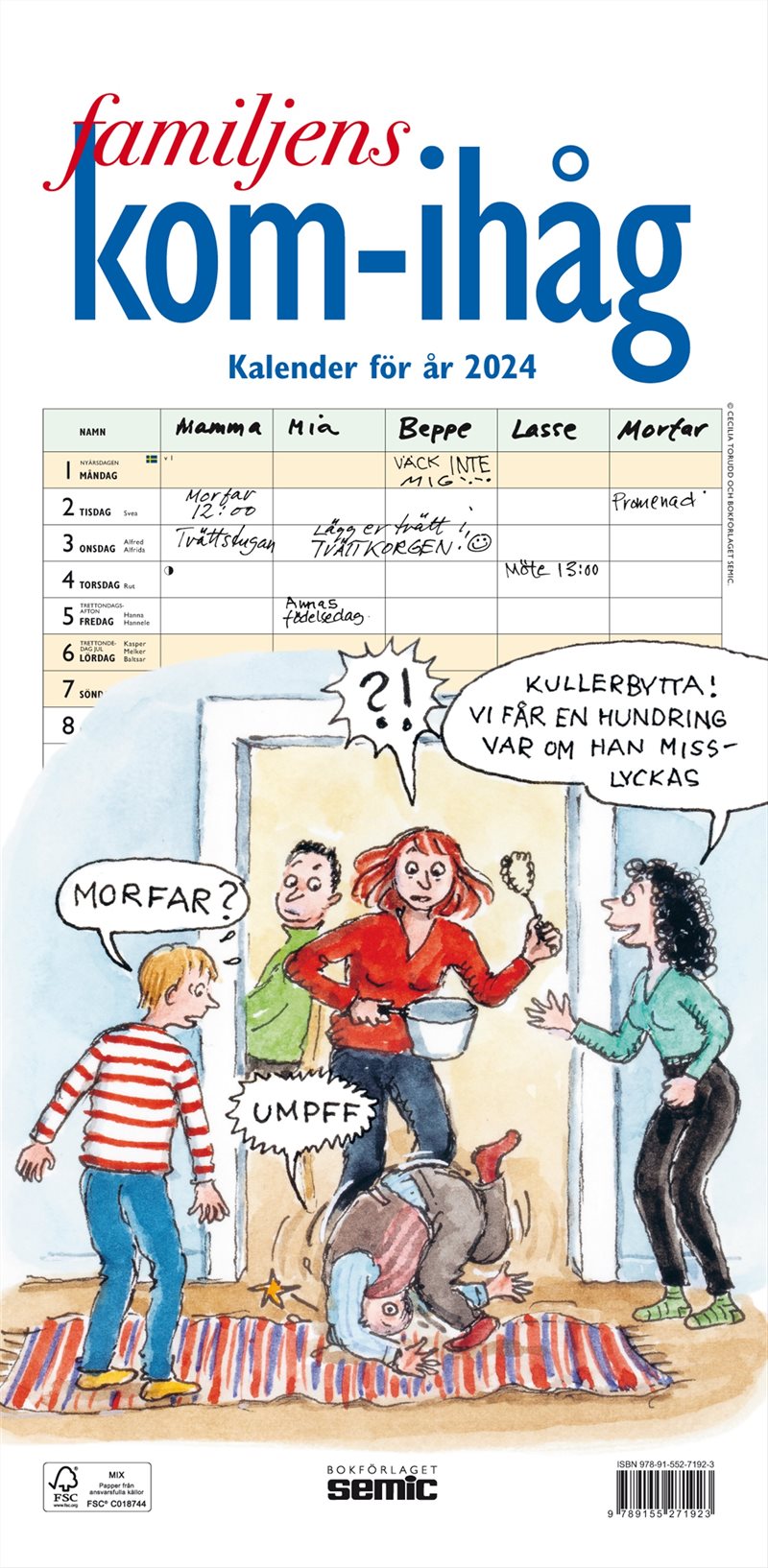 Familjens kom-ihåg-kalender 2024