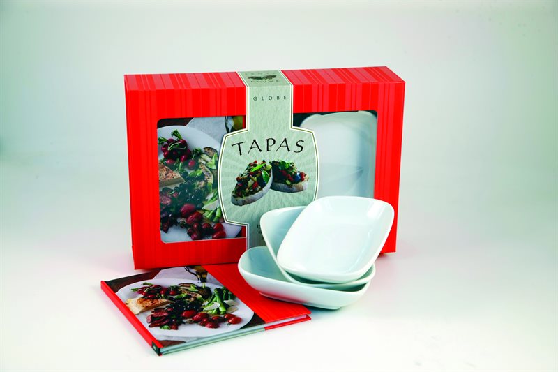 Tapas - startpaket med receptbok, 3 skålar