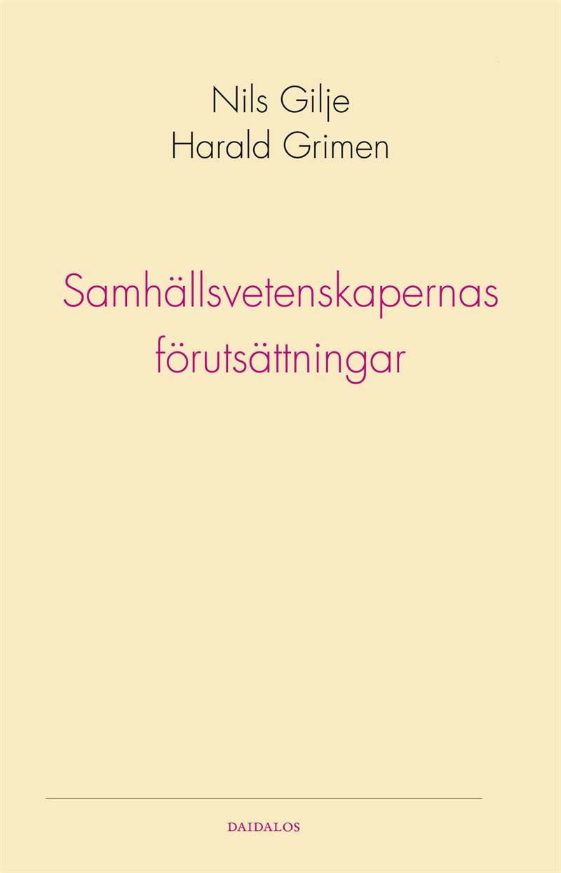 Samhällsvetenskapernas förutsättningar