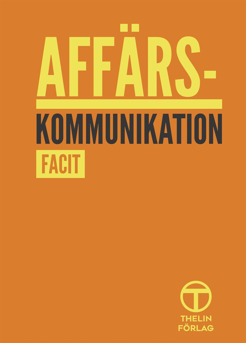 Affärskommunikation - Facit