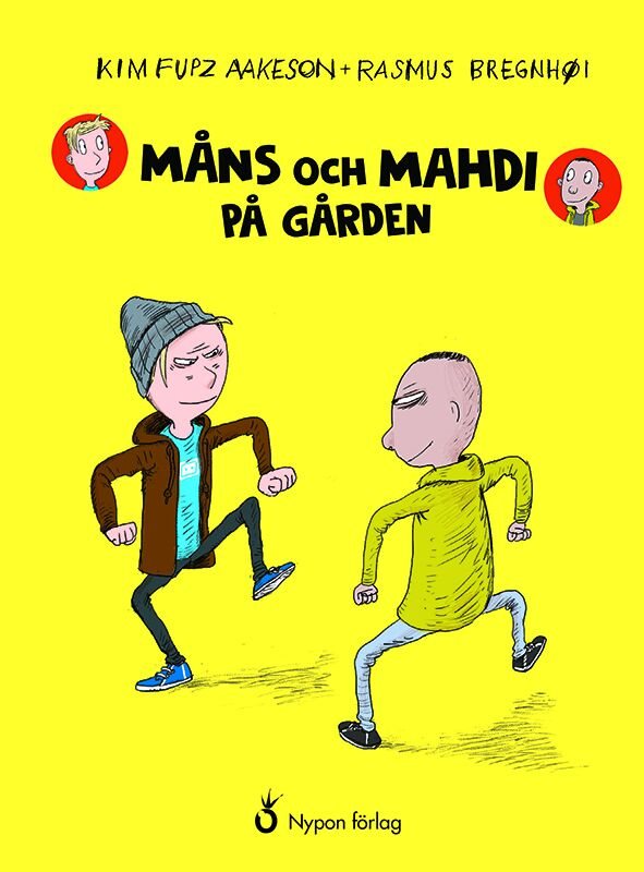 Måns och Mahdi på gården