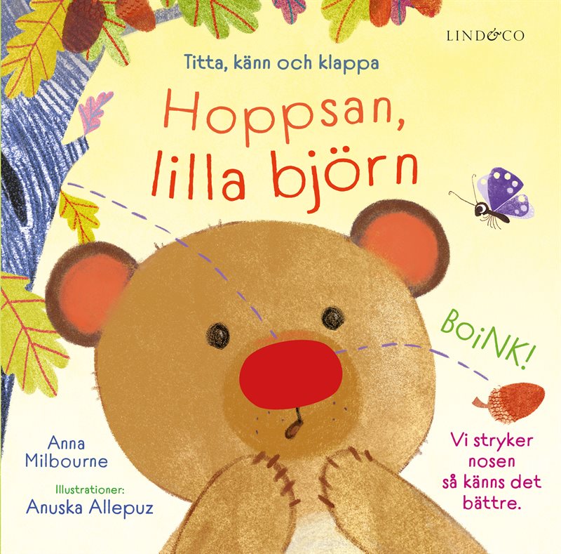 Hoppsan, lilla björn : titta, känn och klappa