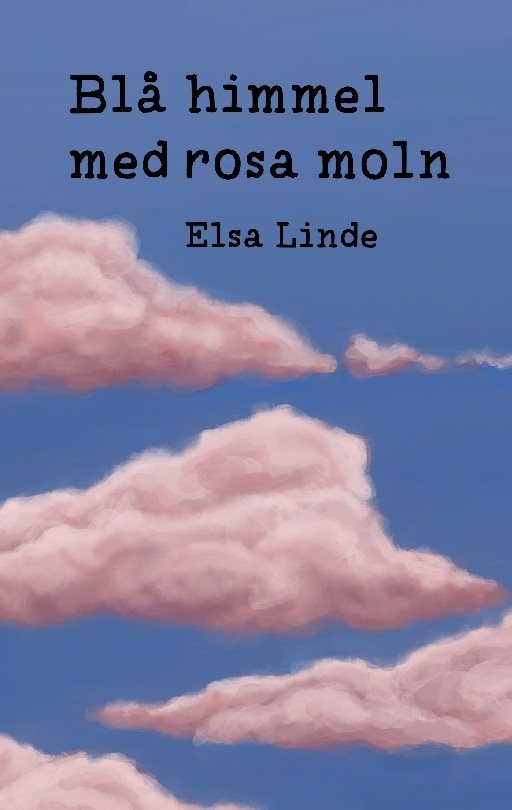 Blå himmel med rosa moln