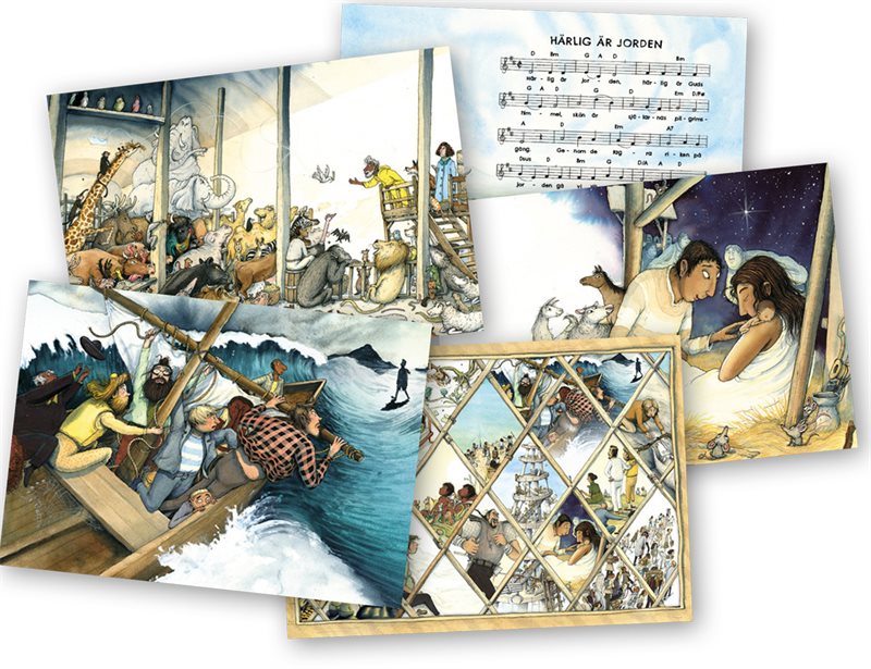 Vykort : Blandade motiv 10-pack