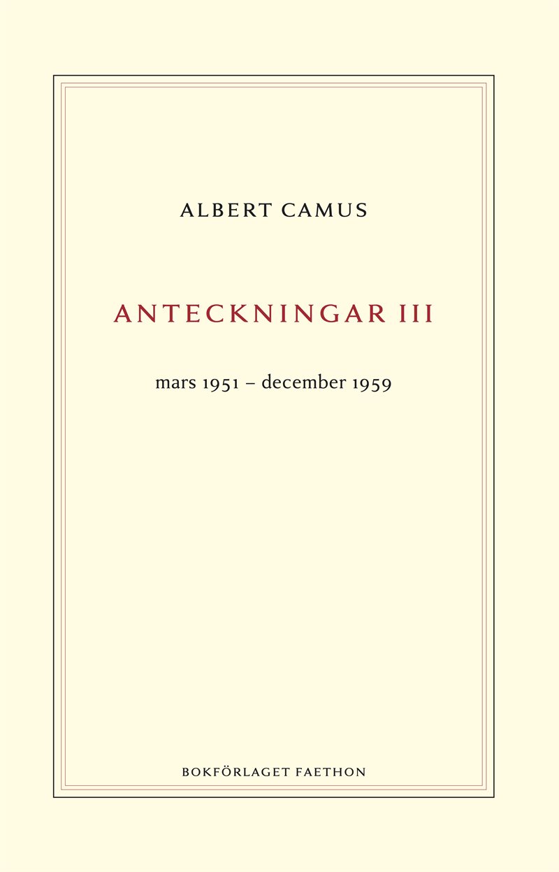 Anteckningar 3 : mars 1951–december 1959