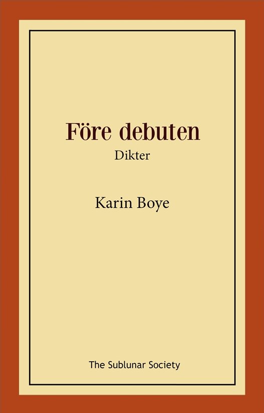 Före debuten : dikter