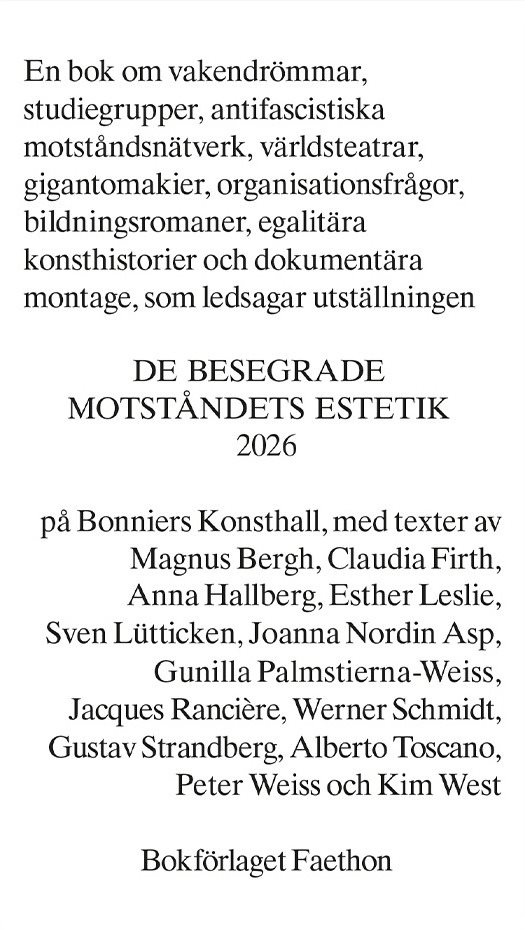 De besegrade : motståndets estetik 2026