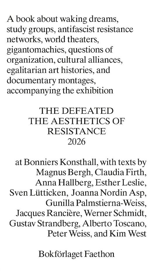 The Defeated. The Aesthetics of Resistance 2026