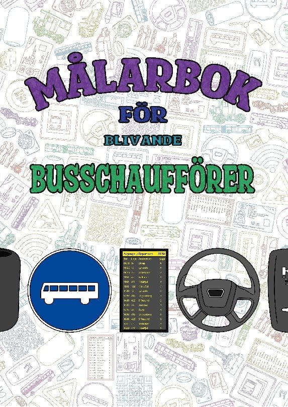 Målarbok för blivande busschaufförer