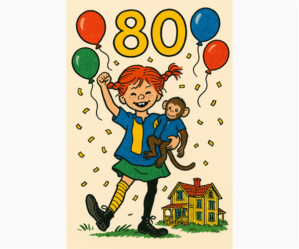 Pippi fyller 80 år