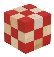 Spel Ormkub röd/naturfärgad