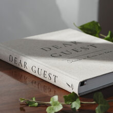 Guestbook Large Rough Linen