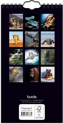Väggkalender 2027 Wild animals